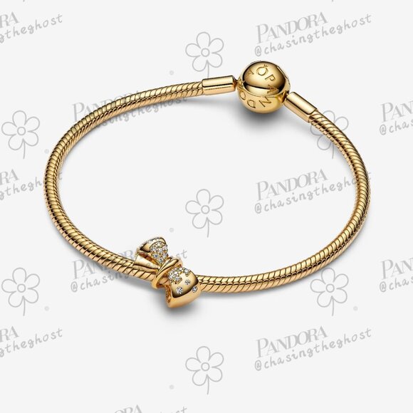 Pandora Sparkling Bow Charm - Picture 3 of 4